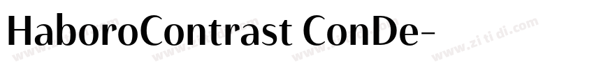 HaboroContrast ConDe字体转换